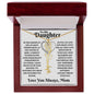 To My Daughter / Beautiful Flower /From, Mom / Flower Name Necklace