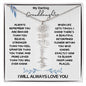 My Darling Granddaughter / Gift from Grandma / Gift from Grandpa / Flower Name Necklace