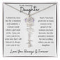 To My Daughter/ So Proud of You / Gift from Mom / Gift from Dad / Flower Name Necklace