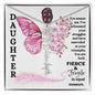 Daughter / Fierce & Fragile / Gift from Mom / Gift from Dad / Flower Name Necklace
