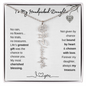 To My Handpicked Daughter/ Personalized Birth Flower Name Necklace