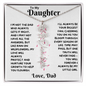 Personalized Daughter Name Necklace with Birth Flower β Gift from Dad