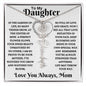 To My Daughter / Beautiful Flower /From, Mom / Flower Name Necklace