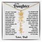 Personalized Daughter Name Necklace with Birth Flower β Gift from Dad
