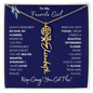 To My Favorite Girl /Beautiful Determined Flower / Birth Flower Name Necklace