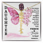 Daughter / Fierce & Fragile / Gift from Mom / Gift from Dad / Flower Name Necklace