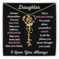 Daughter / Gift from Mom / Gift from Dad / Flower Name Necklace