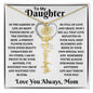 To My Daughter / Beautiful Flower /From, Mom / Flower Name Necklace