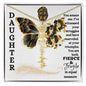 Daughter / Fierce and Fragile / Gift from Mom / Gift from Dad / Flower Name Necklace