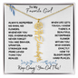 To My Favorite Girl / Birth Flower Name Necklace