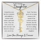 To My Daughter/ So Proud of You / Gift from Mom / Gift from Dad / Flower Name Necklace