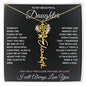 To My Daughter / Hold this close to feel my Love / Gift from Mom / Gift from Dad / Flower Name Necklace