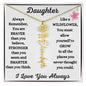 Daughter / Gift from Mom / Gift from Dad / Flower Name Necklace