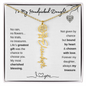 To My Handpicked Daughter/ Personalized Birth Flower Name Necklace