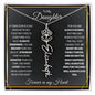 To My Daughter / Gift from Mom / Gift from Dad / Flower Name Necklace