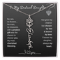 To My Destined Daughter / Chosen by Fate / Birth Flower Name Necklace
