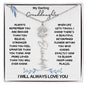 My Darling Granddaughter / Gift from Grandma / Gift from Grandpa / Flower Name Necklace