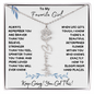 To My Favorite Girl / Determined Flower / BirthFlower Name Necklace