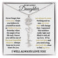 To My Lovely Daughter / Gift from Mom / Gift from Day / Flower Name Necklace