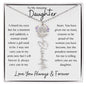 To My Daughter/ So Proud of You / Gift from Mom / Gift from Dad / Flower Name Necklace