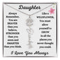 Daughter / Gift from Mom / Gift from Dad / Flower Name Necklace