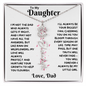 Personalized Daughter Name Necklace with Birth Flower β Gift from Dad