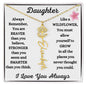 Daughter / Gift from Mom / Gift from Dad / Flower Name Necklace