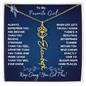 To My Favorite Girl / Determined Flower / Birth Flower Name Necklace