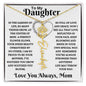 To My Daughter / Beautiful Flower /From, Mom / Flower Name Necklace