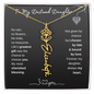 To My Destined Daughter / Chosen by Fate / Birth Flower Name Necklace