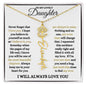 To My Lovely Daughter / Gift from Mom / Gift from Day / Flower Name Necklace