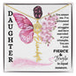 Daughter / Fierce & Fragile / Gift from Mom / Gift from Dad / Flower Name Necklace