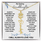 My Darling Granddaughter / Gift from Grandma / Gift from Grandpa / Flower Name Necklace