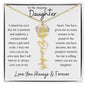 To My Daughter/ So Proud of You / Gift from Mom / Gift from Dad / Flower Name Necklace