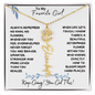 To My Favorite Girl / Birth Flower Name Necklace