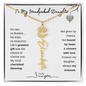 To My Handpicked Daughter/ Personalized Birth Flower Name Necklace