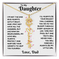 Personalized Daughter Name Necklace with Birth Flower β Gift from Dad