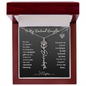To My Destined Daughter / Chosen by Fate / Birth Flower Name Necklace