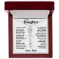 Personalized Daughter Name Necklace with Birth Flower β Gift from Dad