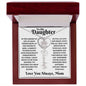 To My Daughter / Beautiful Flower /From, Mom / Flower Name Necklace