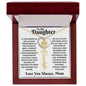 To My Daughter / Beautiful Flower /From, Mom / Flower Name Necklace