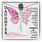 Daughter / Fierce & Fragile / Gift from Mom / Gift from Dad / Flower Name Necklace