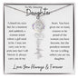 To My Daughter/ So Proud of You / Gift from Mom / Gift from Dad / Flower Name Necklace