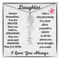 Daughter / Gift from Mom / Gift from Dad / Flower Name Necklace