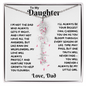 Personalized Daughter Name Necklace with Birth Flower β Gift from Dad
