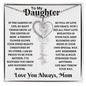 To My Daughter / Beautiful Flower /From, Mom / Flower Name Necklace