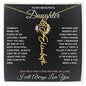 To My Daughter / Hold this close to feel my Love / Gift from Mom / Gift from Dad / Flower Name Necklace