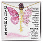 Daughter / Fierce & Fragile / Gift from Mom / Gift from Dad / Flower Name Necklace