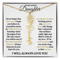 To My Lovely Daughter / Gift from Mom / Gift from Day / Flower Name Necklace