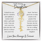 To My Daughter/ So Proud of You / Gift from Mom / Gift from Dad / Flower Name Necklace